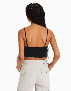 FEMME BERSHKA Tops et corsets*Crop top bretelles fines