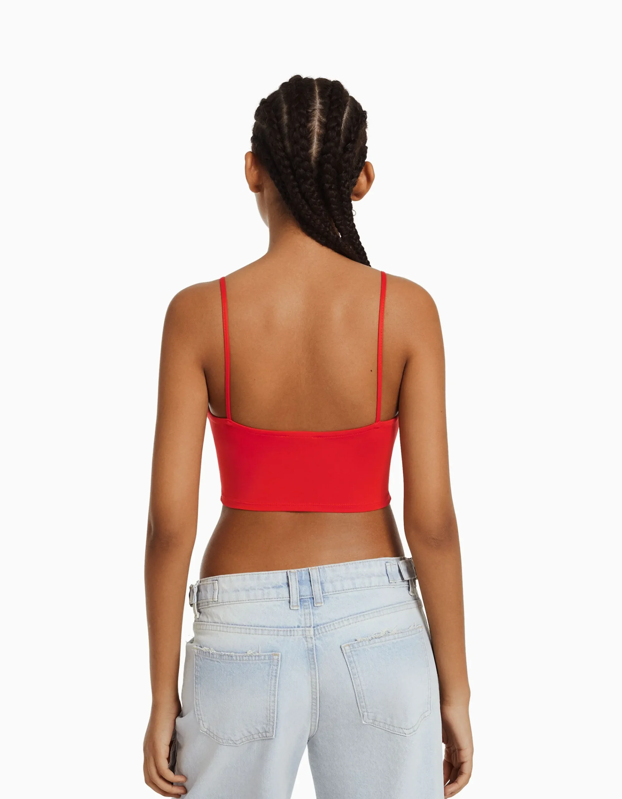 FEMME BERSHKA Tops et corsets*Crop top bretelles fines