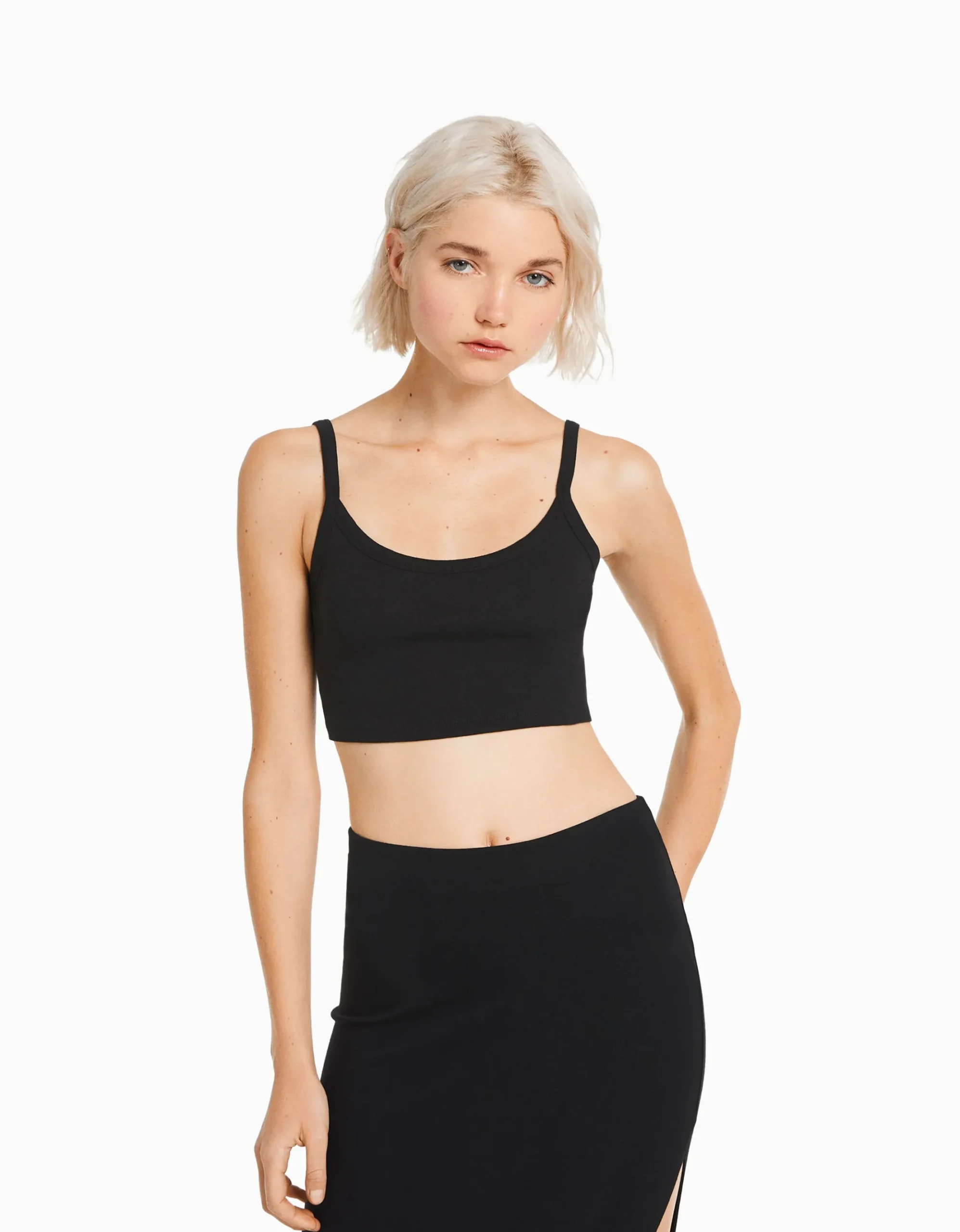 FEMME BERSHKA Tops et corsets*Crop top bretelles larges