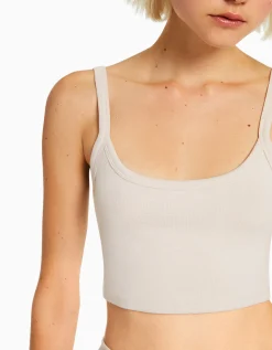FEMME BERSHKA Personnalisables*Crop top bretelles larges