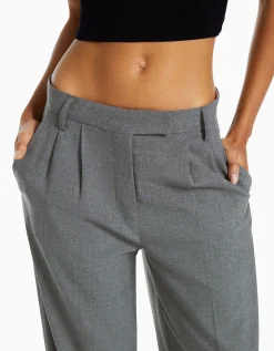 FEMME BERSHKA Pantalons*Dad fit - Pantalon tailoring wide leg