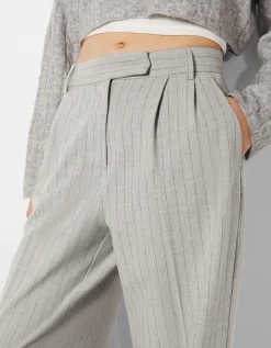 FEMME BERSHKA Pantalons*Dad fit - Pantalon tailoring wide leg