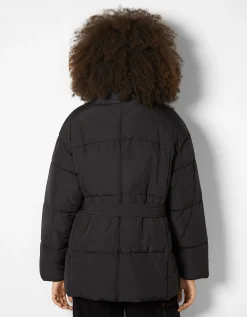 FEMME BERSHKA Trenchs et manteaux*Doudoune effet nylon ceinture