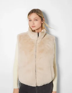 FEMME BERSHKA Gilets sans manches*Doudoune polaire sans manches réversible
