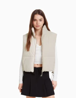 FEMME BERSHKA Vestes*Doudoune sans manches effet nylon doublure