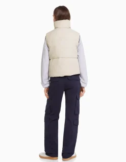 FEMME BERSHKA BSK Teen*Gilet cropped sans manches réversible
