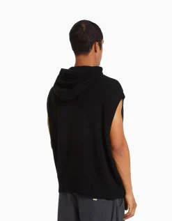 HOMME BERSHKA Pulls et gilets*Gilet sans manches capuche maille
