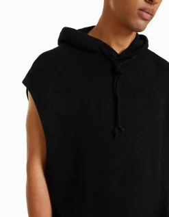 HOMME BERSHKA Pulls et gilets*Gilet sans manches capuche maille