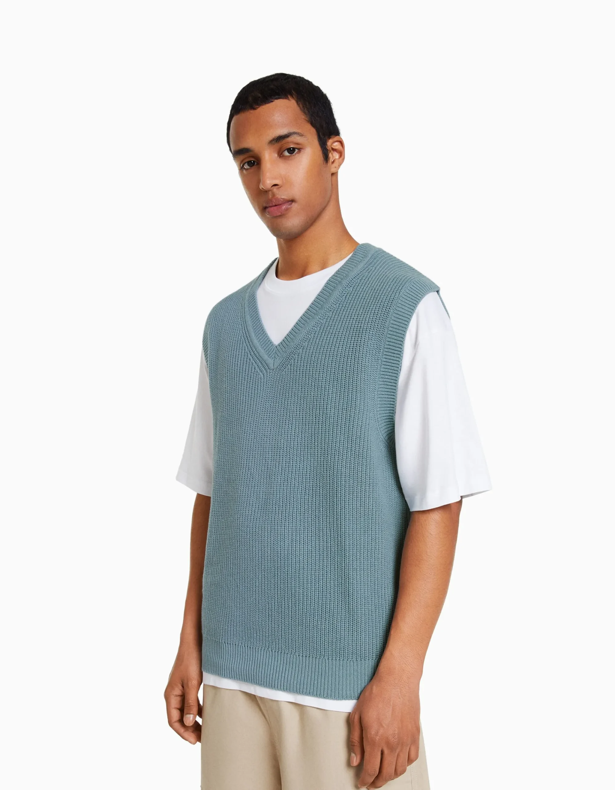 HOMME BERSHKA Pulls et gilets*Gilet sans manches col en V