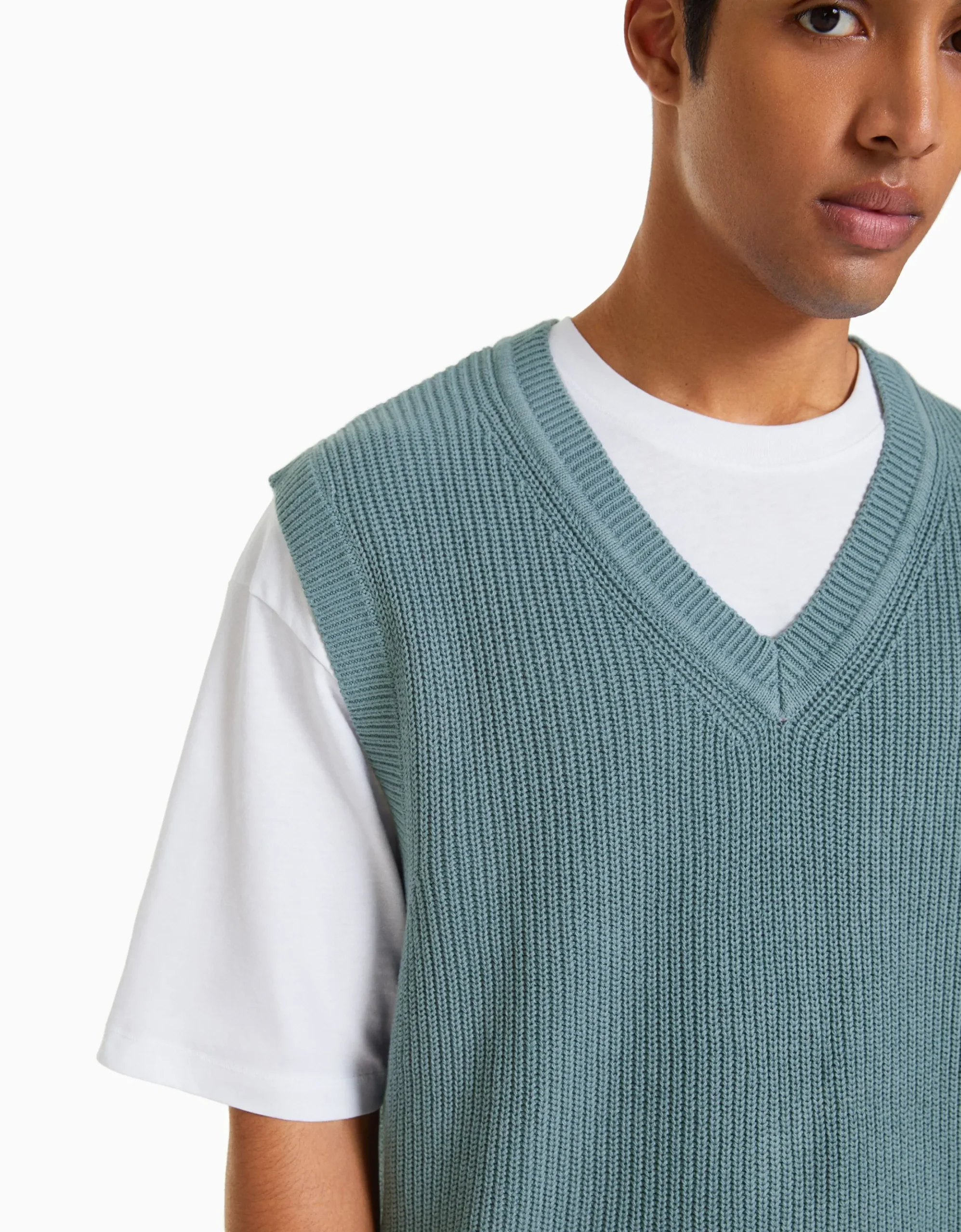 HOMME BERSHKA Pulls et gilets*Gilet sans manches col en V