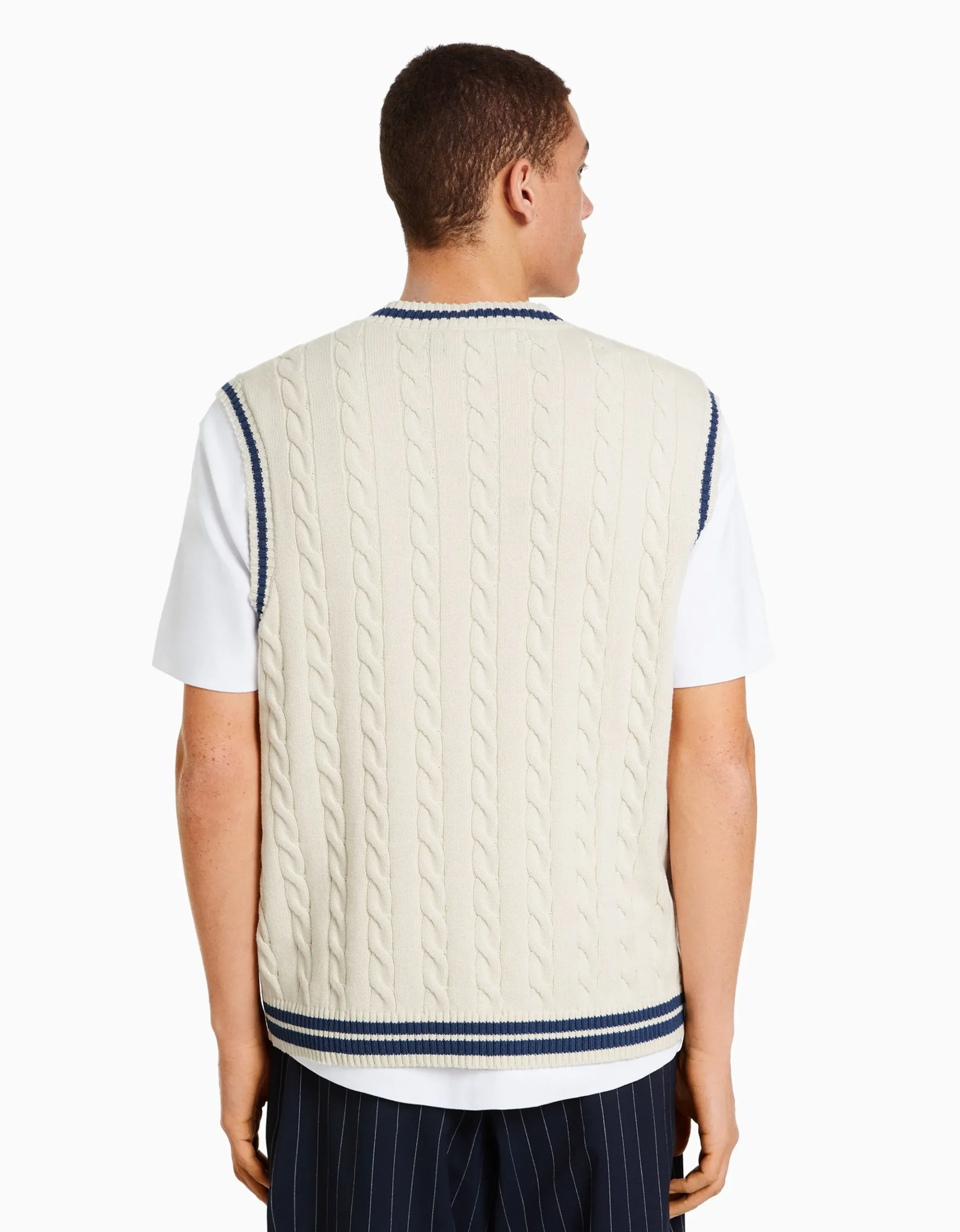 HOMME BERSHKA Vêtements*Gilet sans manches maille brodé