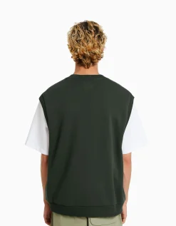 HOMME BERSHKA Vêtements*Gilet sans manches molleton imprimé