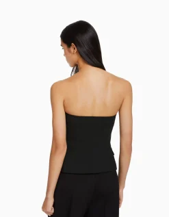 FEMME BERSHKA Vêtements*Gilet tailoring épaules dénudées