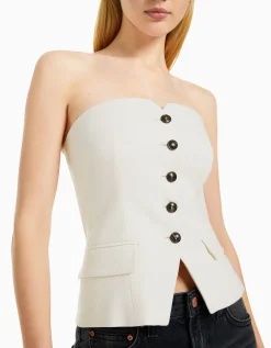 FEMME BERSHKA Vestes*Gilet tailoring épaules dénudées
