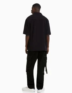 HOMME BERSHKA Vêtements*Jean cargo fil contraste bandes