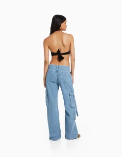 FEMME BERSHKA Vêtements*Jean cargo multipoches