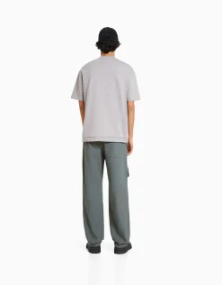 HOMME BERSHKA Vêtements*Jean cargo multipoches