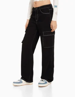 FEMME BERSHKA Jeans*Jean cargo straight