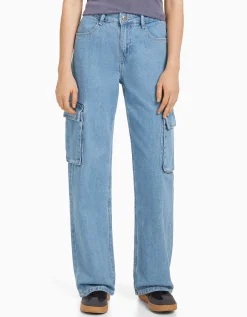 FEMME BERSHKA Jeans*Jean cargo straight