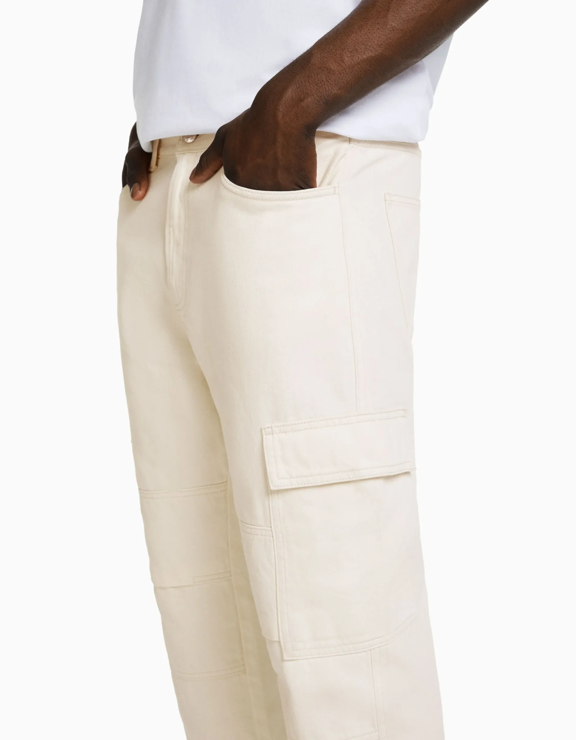 HOMME BERSHKA Cargo et parachute*Jean cargo wide