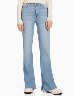 FEMME BERSHKA Jeans*Jean décontracté fente latérale