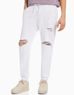 HOMME BERSHKA Jeans*Jean jogger coloré déchirures