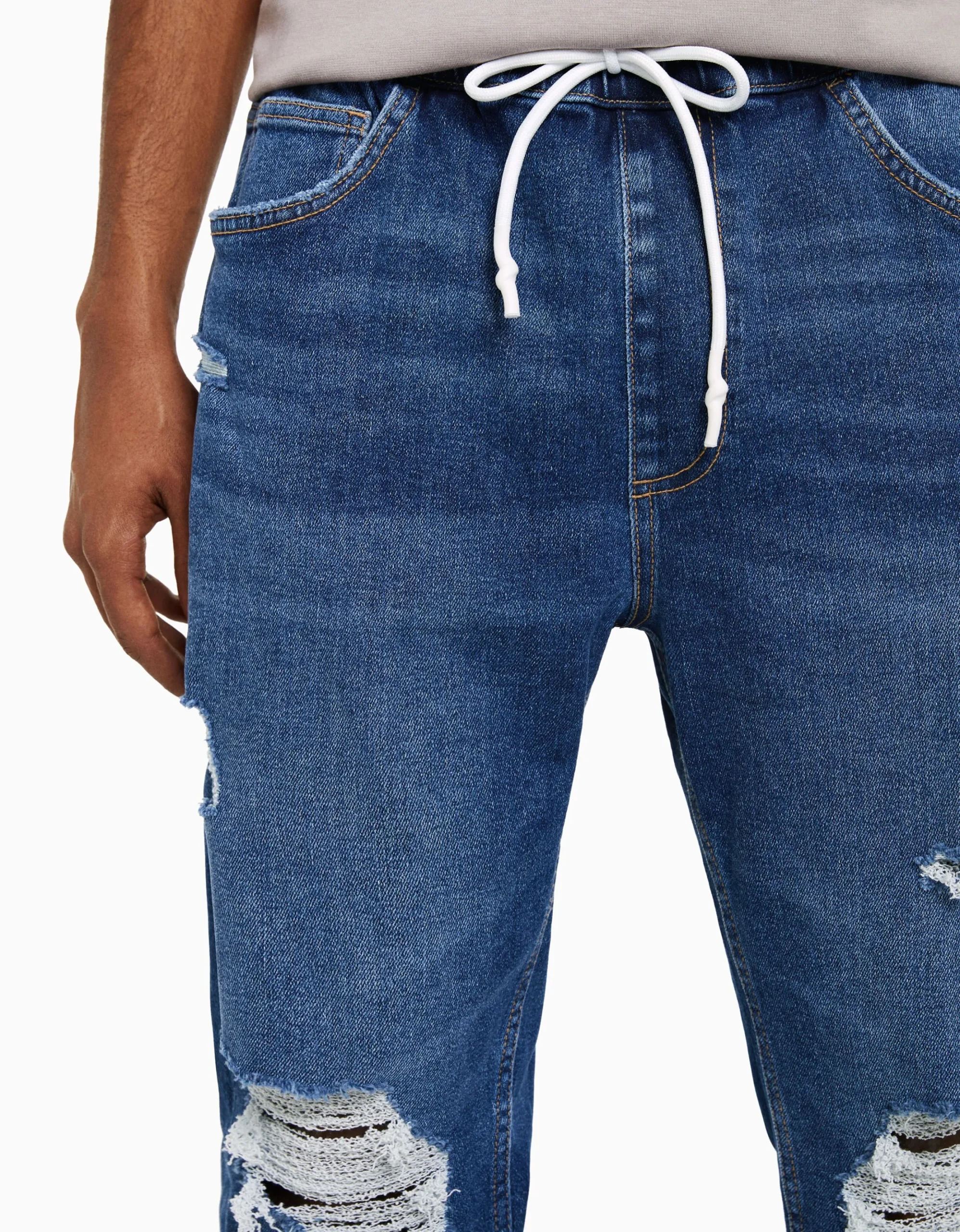HOMME BERSHKA Jeans*Jean jogger déchiré