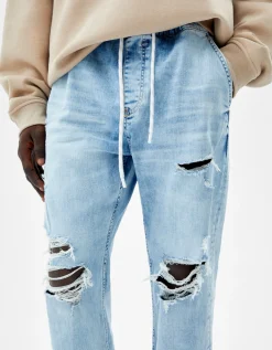 HOMME BERSHKA Pantalons et jeans*Jean jogger déchiré