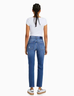 FEMME BERSHKA Jeans*Jean mom décontracté déchiré