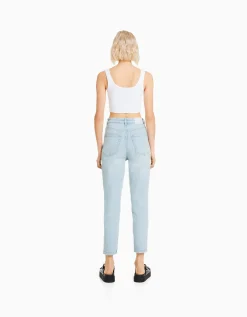 FEMME BERSHKA Jeans*Jean mom slim décontracté