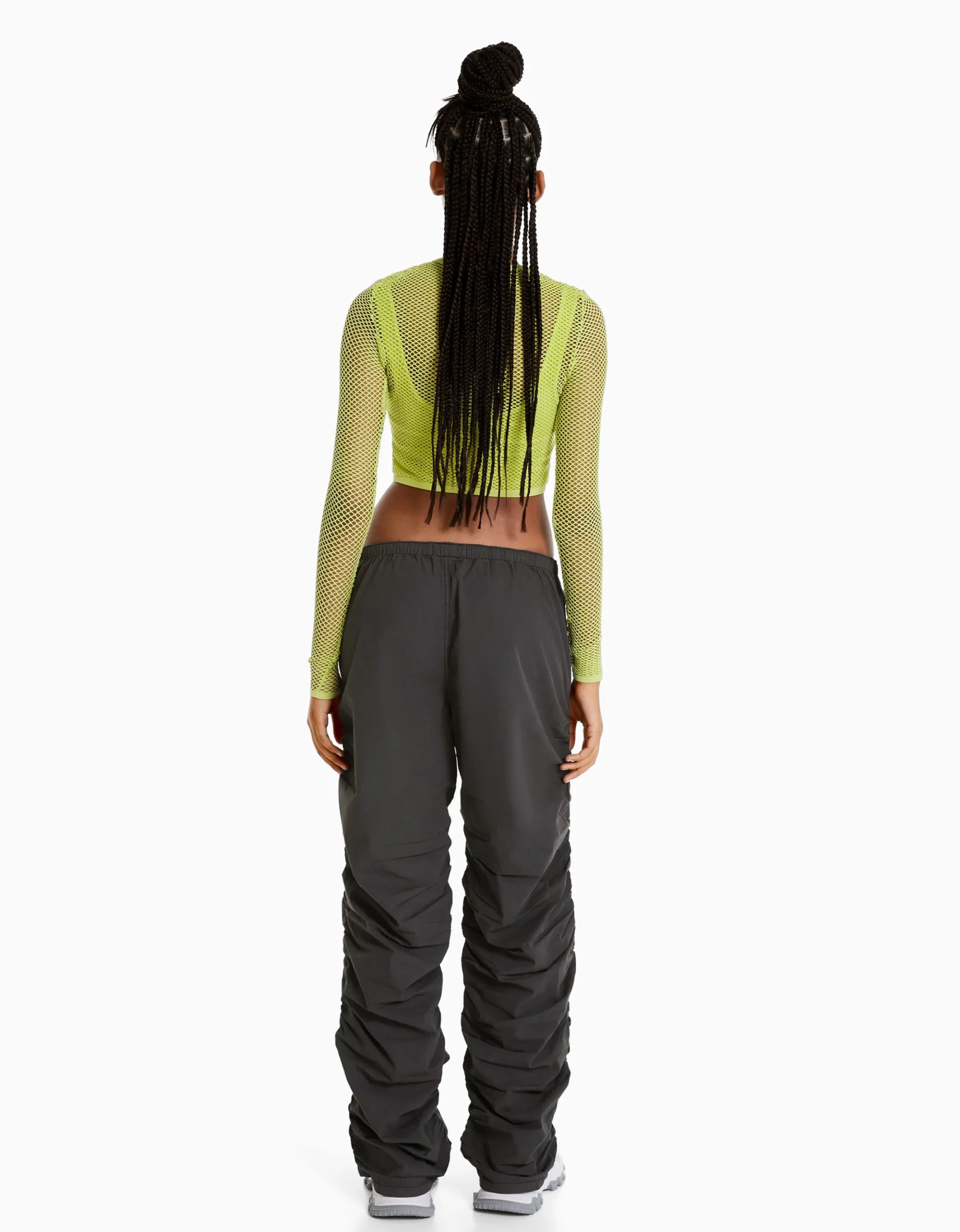 FEMME BERSHKA Vêtements*Jean parachute fronce latérale
