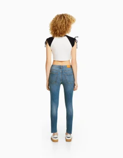FEMME BERSHKA Jeans*Jean skinny taille haute