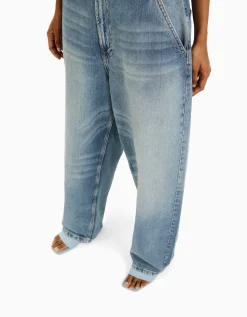 FEMME BERSHKA Vêtements*Jean wide skate
