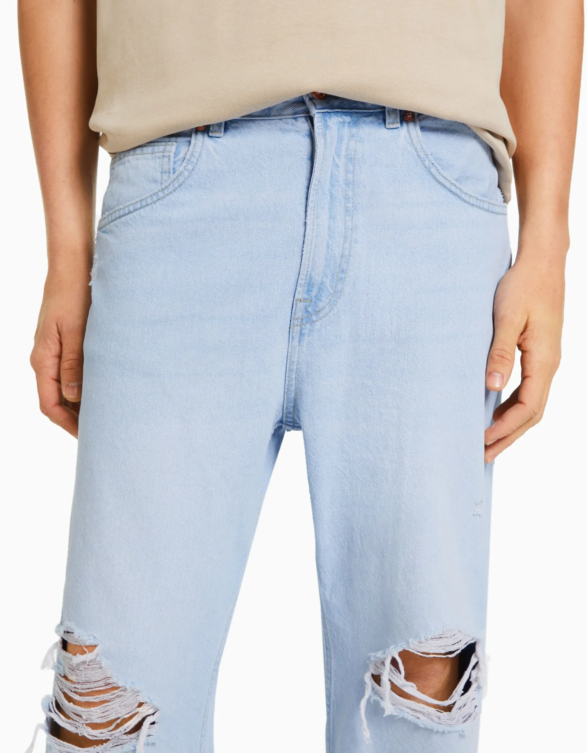 HOMME BERSHKA Jeans*Jeans loose déchirés