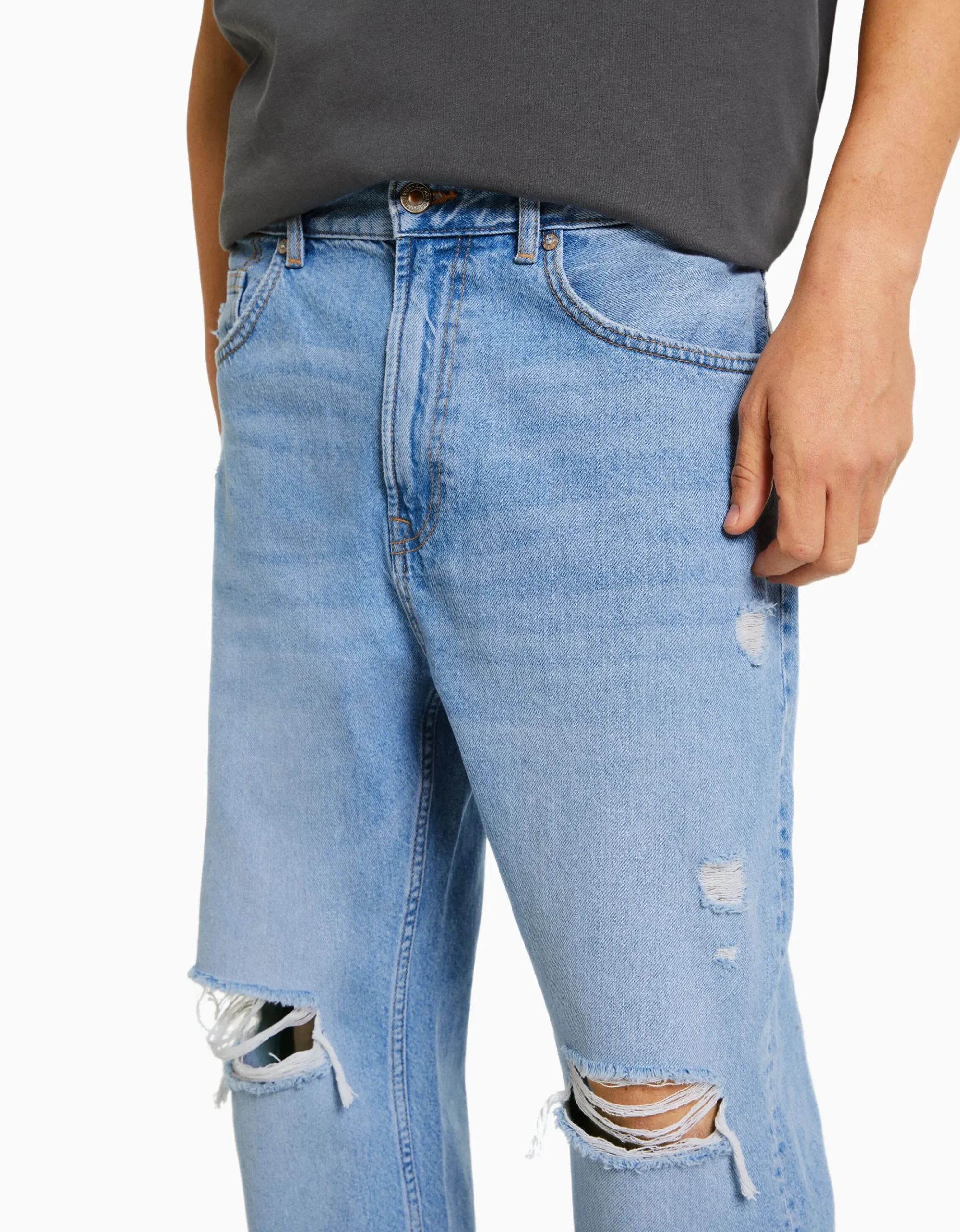 HOMME BERSHKA Jeans*Jeans loose déchirés