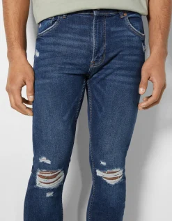 HOMME BERSHKA Jeans*Jeans super skinny déchirés