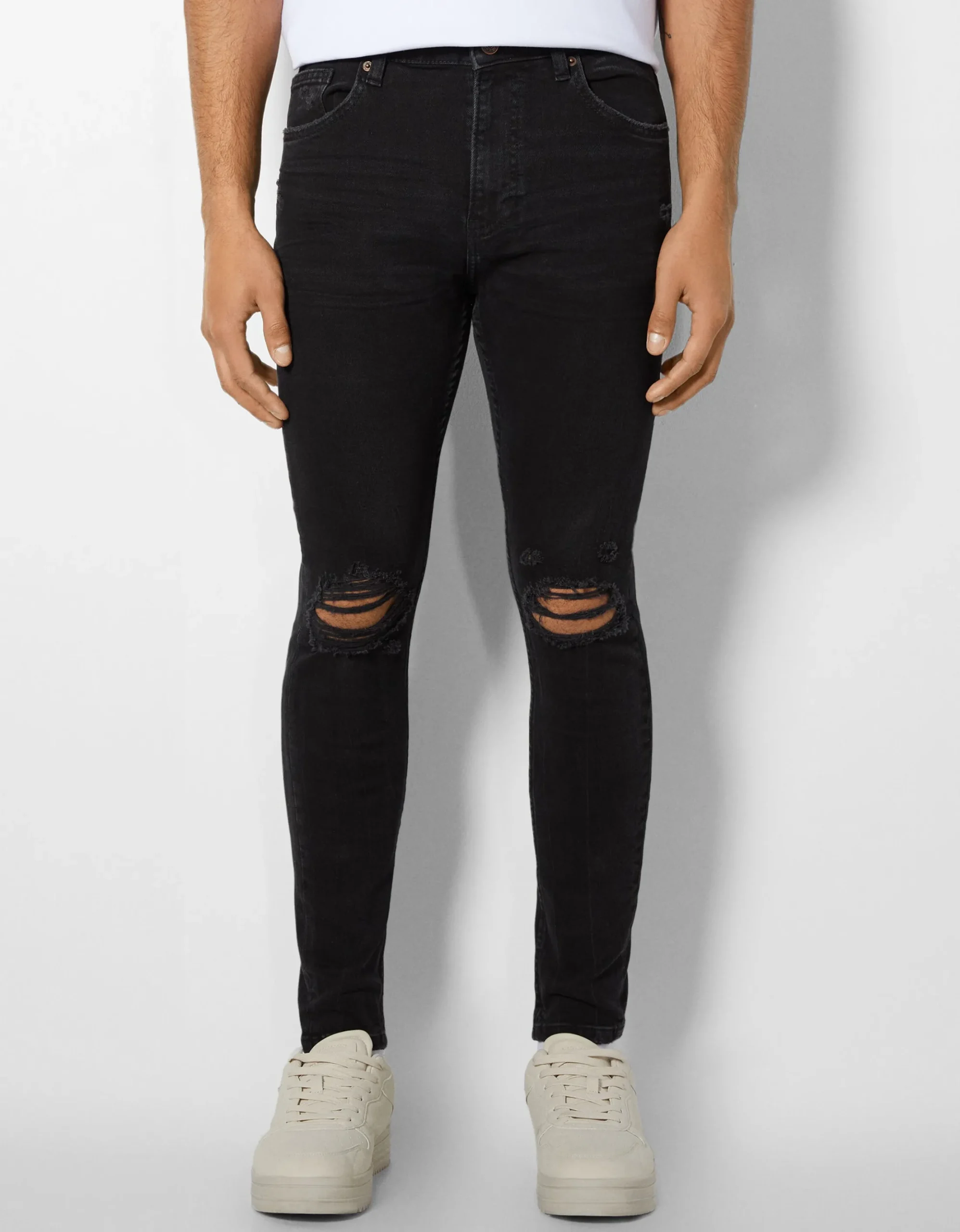 HOMME BERSHKA Jeans*Jeans super skinny déchirés