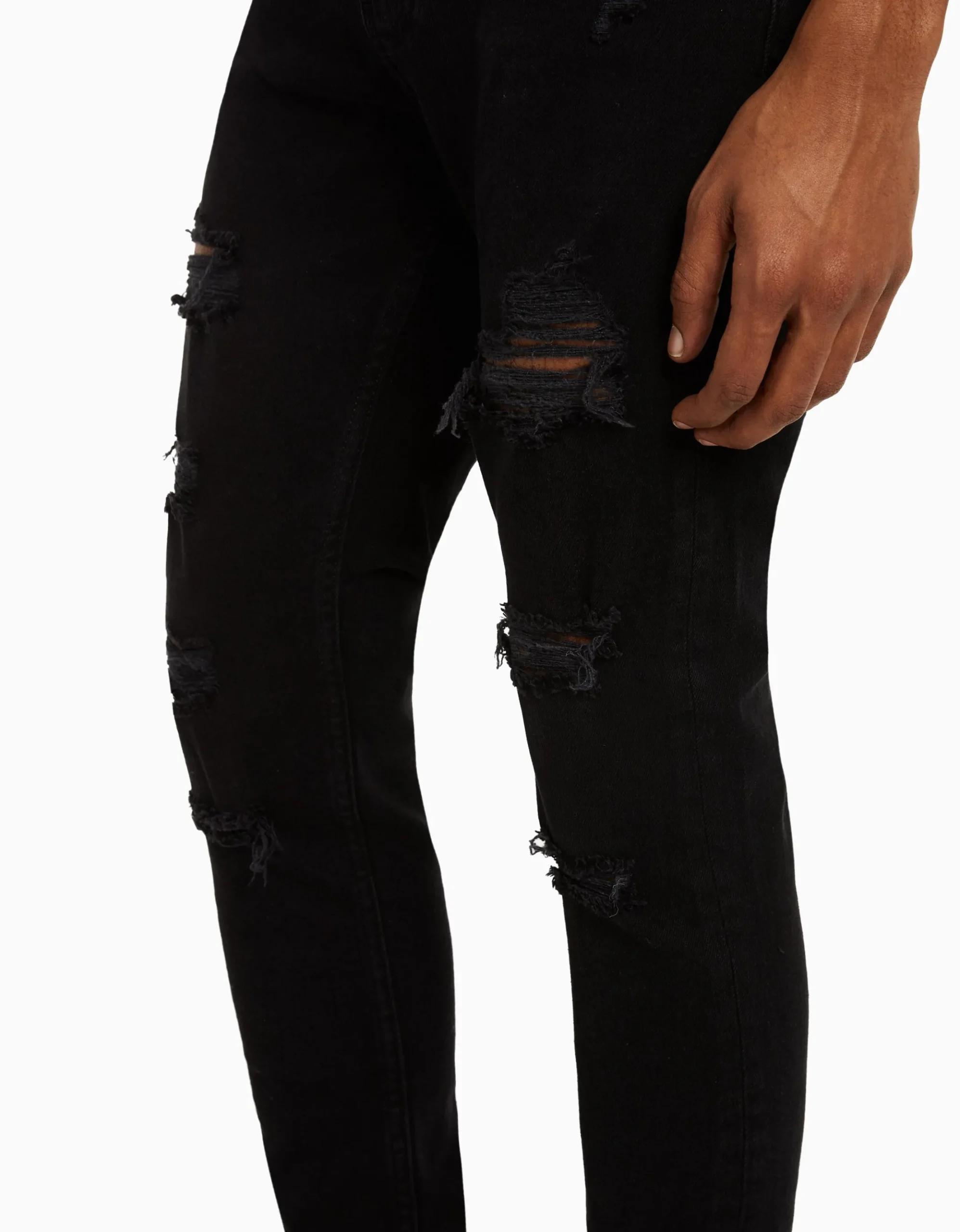 HOMME BERSHKA Jeans*Jeans super skinny déchirés