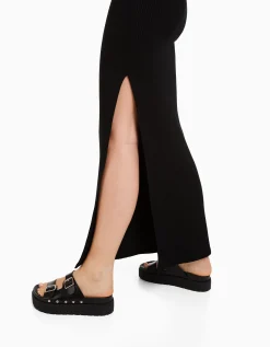 FEMME BERSHKA Jupes*Jupe midi à bord-côte