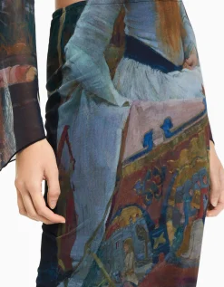 FEMME BERSHKA Jupes*Jupe midi tulle Art Series