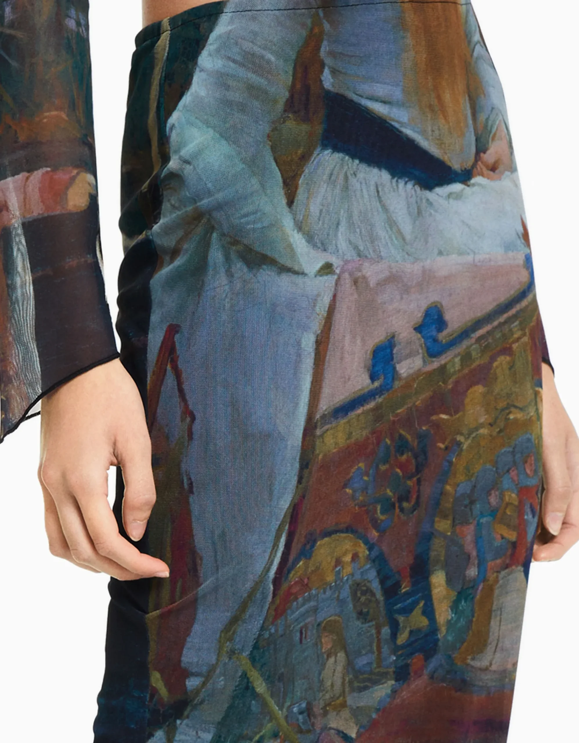 FEMME BERSHKA Jupes*Jupe midi tulle Art Series