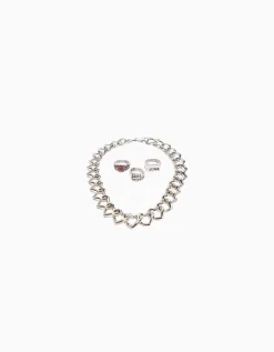 HOMME BERSHKA One Love*Lot 3 bagues et collier