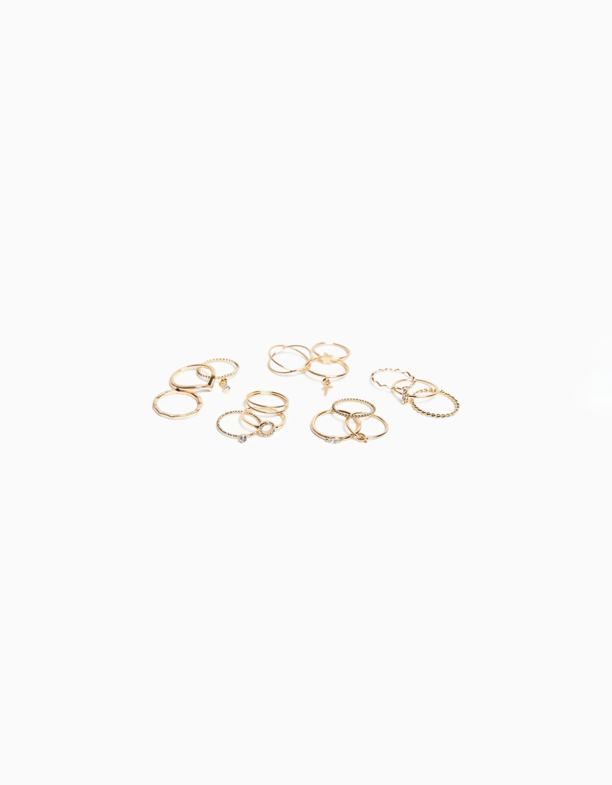 FEMME BERSHKA Tout voir*Lot 15 bagues minimalistes