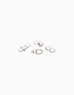 FEMME BERSHKA Tout voir*Lot 9 bagues pierres fantaisie