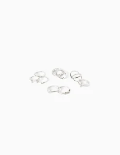 FEMME BERSHKA Tout voir*Lot 9 bagues pierres fantaisie