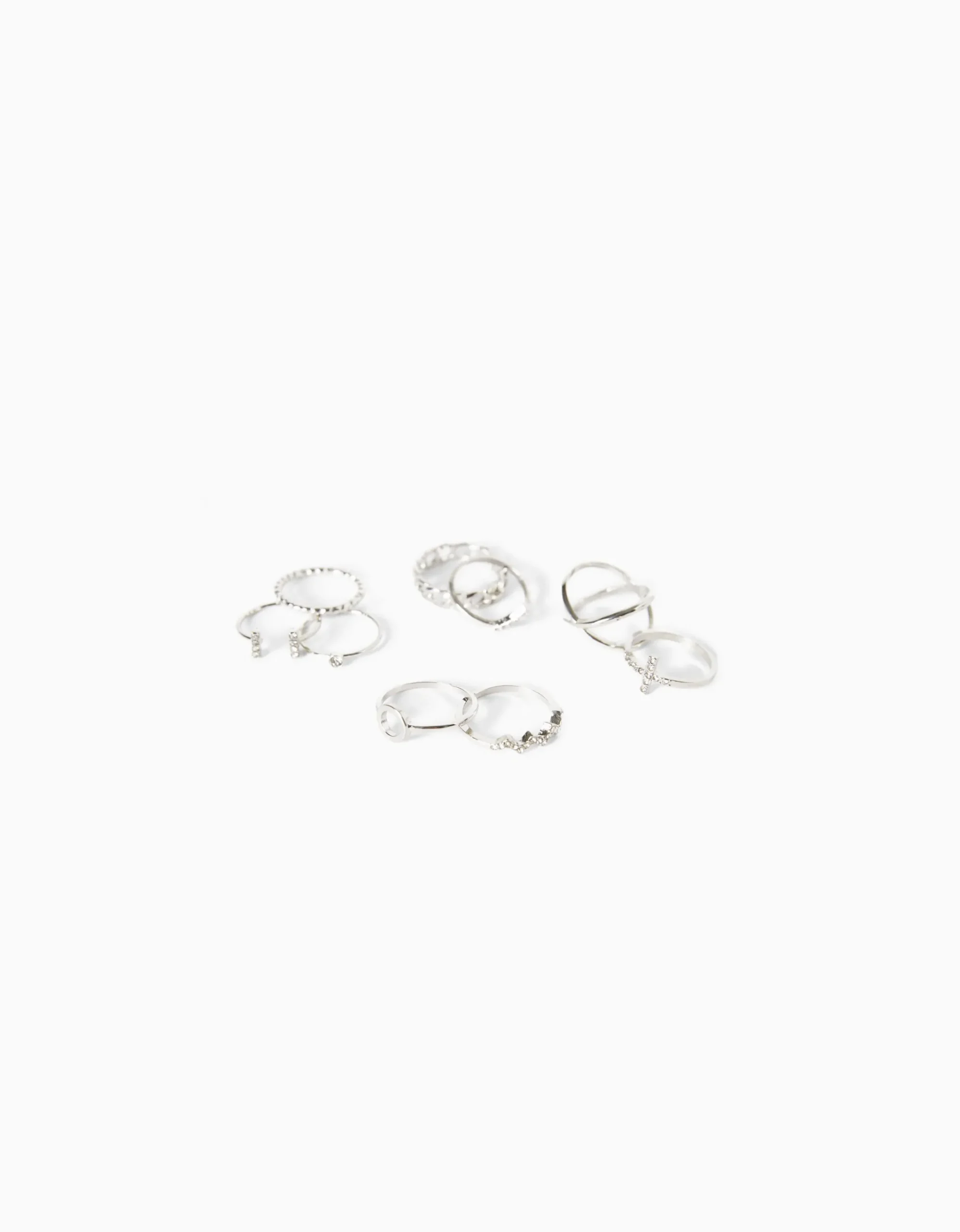 FEMME BERSHKA Tout voir*Lot 9 bagues pierres fantaisie