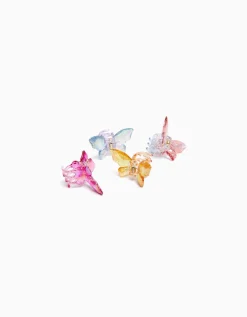 FEMME BERSHKA Accessoires cheveux*Lot 4 barrettes cheveux papillons colorées
