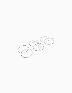 FEMME BERSHKA Tout voir*Lot 3 boucles d’oreilles anneau