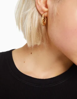FEMME BERSHKA Accessoires*Lot 6 boucles d’eilles anneaux tressées charm cœur