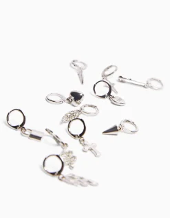 FEMME BERSHKA Tout voir*Lot 11 boucles d’oreilles ear-cuff serpent croix pic